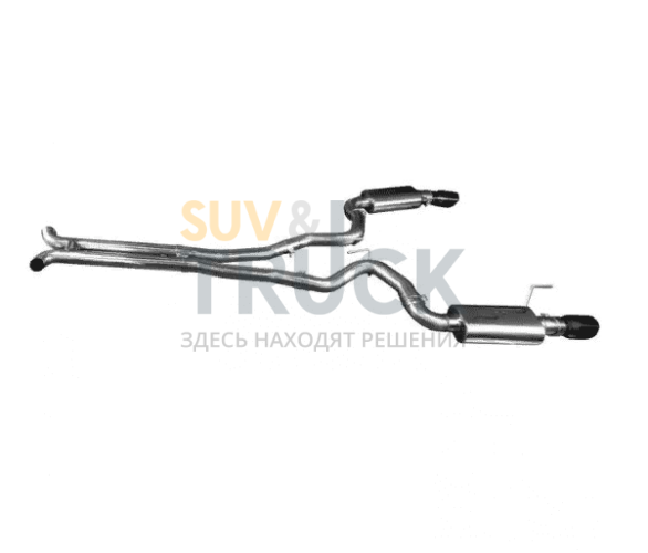 Выхлопная система для установки Mustang GT 5.0L 4V, ø 3'', черные насадки