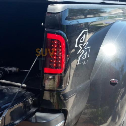 Ford Superduty F250HD/350/450/550 99-07 & F150 97-03 Straight aka "Style" Side OLED Tail Lights - Smoked Lens