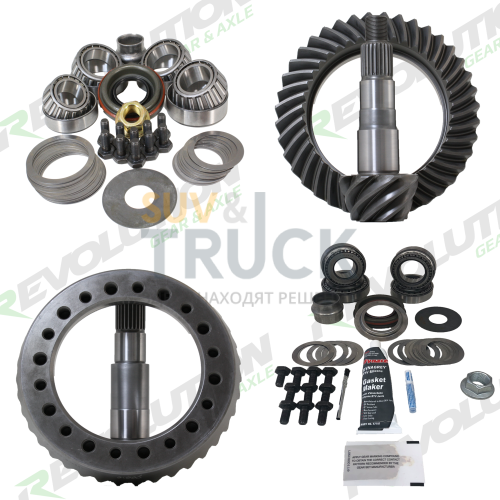 JK Non Rubicon (D44/D30) 4.56 gear package front and rear with Koyo master overhaul kits (Front case required for factory 3.21 ratio only) Revolution Gear