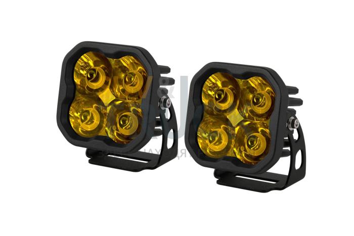 Янтарные LED-фары SS3 Pro дальнего света 2 шт 