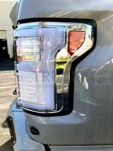 Ford F150 15-17 & RAPTOR 17-18 (Replaces OEM LED Style Tail Lights w Blind Spot Warning System) OLED TAIL LIGHTS - Clear Lens