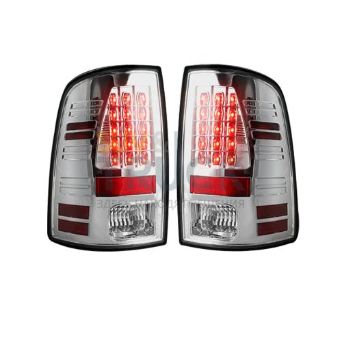 Dodge 09-14 RAM 1500 & 10-14 RAM 2500/3500 LED TAIL LIGHTS (Replaces Factory OEM Halogen Tail Lights) - Clear Lens