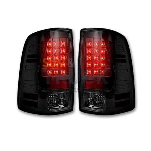 Dodge 09-14 RAM 1500 & 10-14 RAM 2500/3500 OLED TAIL LIGHTS (Replaces Factory OEM Halogen Tail Lights) - Smoked Lens