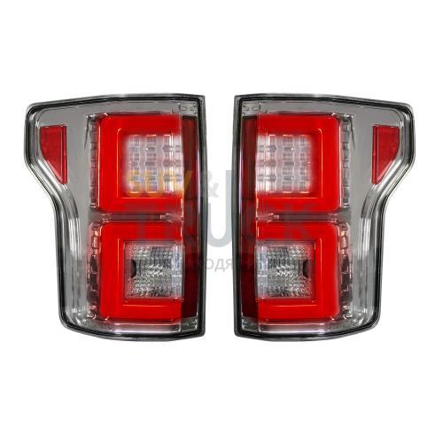 Ford F150 15-17 (Replaces OEM Halogen Style Tail Lights) LED TAIL LIGHTS - Clear Lens