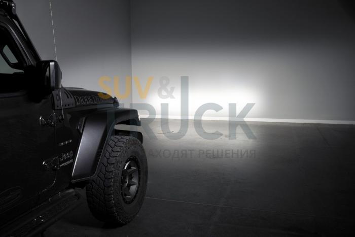 Комплект LED-балка желтая SS5 Sport CrossLink с кронштейнами на решетку радиатора Jeep Wrangler, Combo