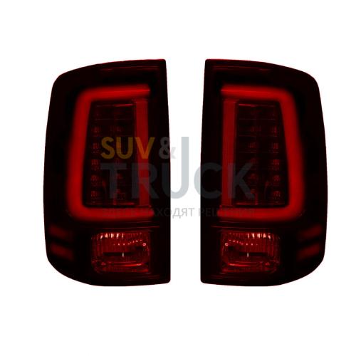 Dodge 13-17 RAM 1500/2500/3500 OLED TAIL LIGHTS (Replaces Factory OEM LED Tail Lights ONLY) - Dark Red Smoked Lens