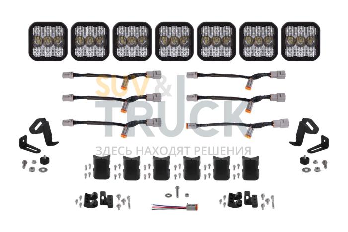 LED-балка SS5 Pro Universal 7 фар, белый комбинированный свет