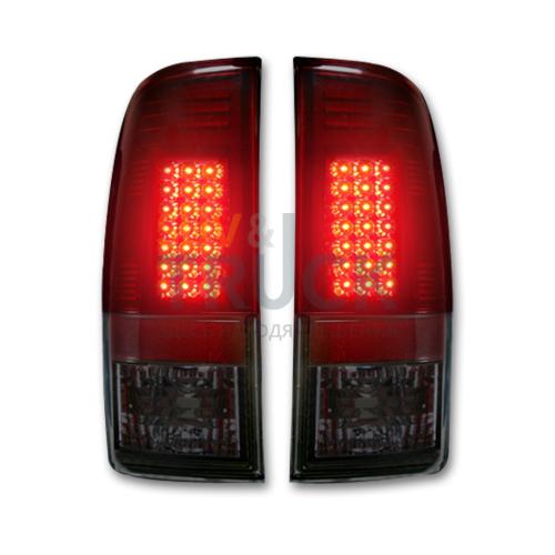 Ford Superduty F250HD/350/450/550 08-16 LED TAIL LIGHTS - Dark Red Smoked Lens