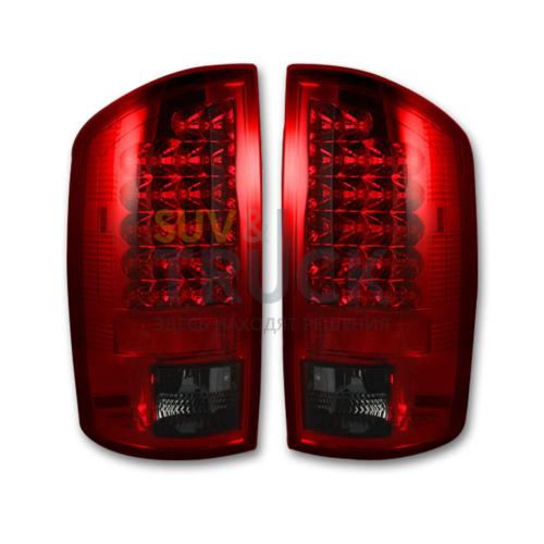 Dodge 02-06 RAM 1500 & 03-06 RAM 2500/3500 LED Tail Lights - Dark Red Smoked Lens