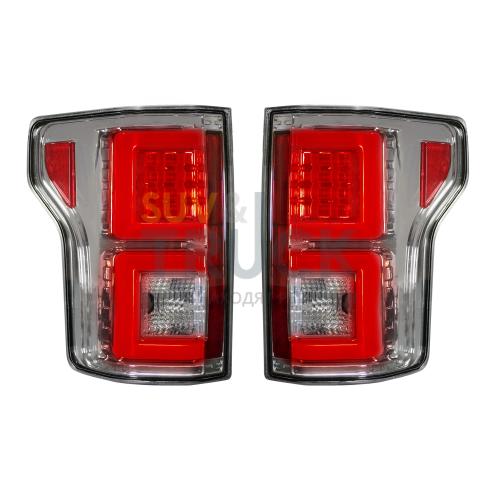 Ford F150 15-17 (Replaces OEM Halogen Style Tail Lights) LED TAIL LIGHTS - Clear Lens