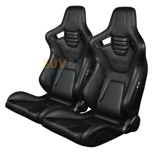 Спортивные сиденья анатомические серии Elite-X Series Sport Seats - Black Leatherette (Black Stitching)