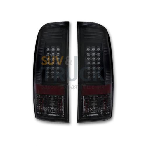 Ford Superduty F250HD/350/450/550 99-07 & F150 97-03 Straight aka "Style" Side LED Tail Lights - Smoked Lens