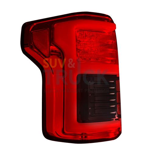 Ford F150 15-17 & RAPTOR 17-18 (Replaces OEM LED Style Tail Lights w Blind Spot Warning System) OLED TAIL LIGHTS - Red Lens