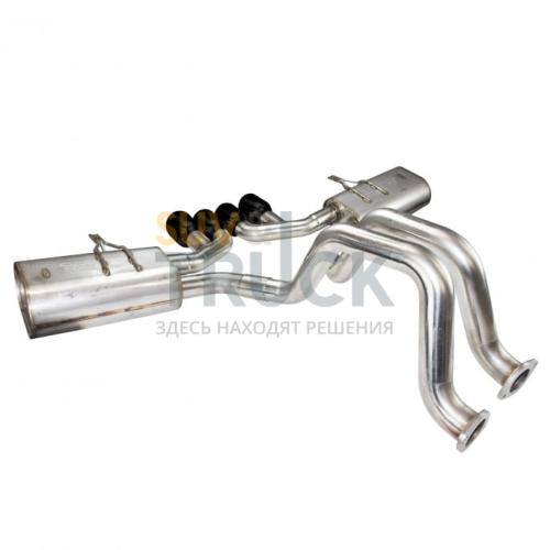 Система Axle Back для Corvette C5, 1997-2004, OEM x 2.5", черные насадки