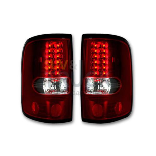 Ford F150 04-08 Straight aka "Style" Side LED TAIL LIGHTS - Red Lens