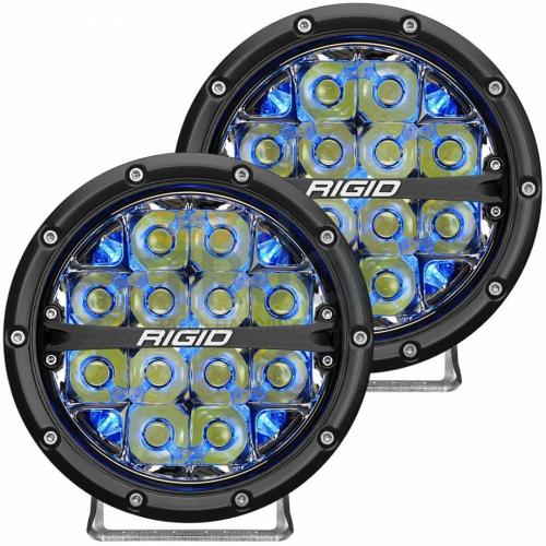 Фары RIGID 360 Серия 6″ Дальний свет - синяя подсветка