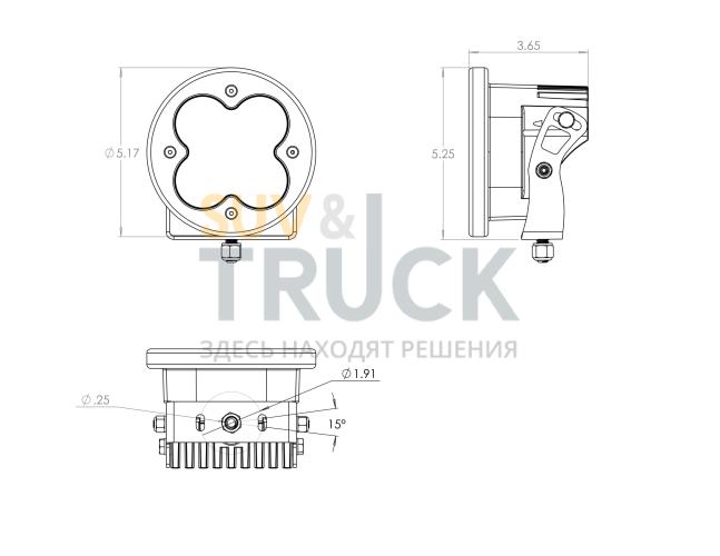 Светодиодная фара (Wide Cornering) серии XL-R 80