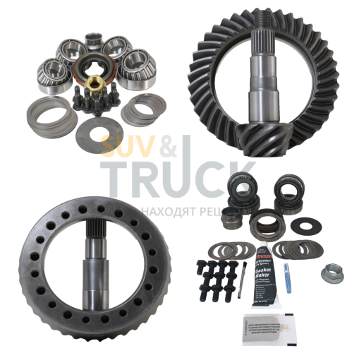 JK Non Rubicon (D44/D30) 4.56 gear package front and rear with Koyo master overhaul kits (Front case required for factory 3.21 ratio only) Revolution Gear