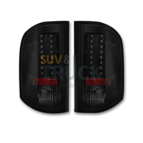 Chevy Silverado 07-13 Single-Wheel & 07-14 Dually & GMC Sierra 07-14 (Dually Only) 2nd GEN Body Style LED TAIL LIGHTS - Smoked Lens