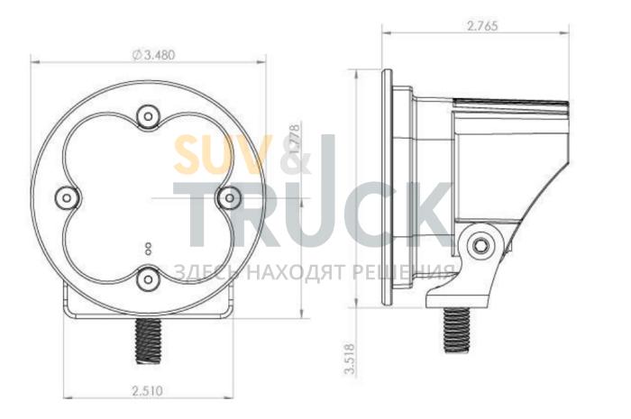 Светодиодная фара янтарного свечения (Wide Cornering) серии Squadron-R Sport