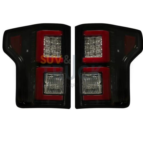 Ford F150 15-17 (Replaces OEM Halogen Style Tail Lights) LED TAIL LIGHTS - Smoked Lens