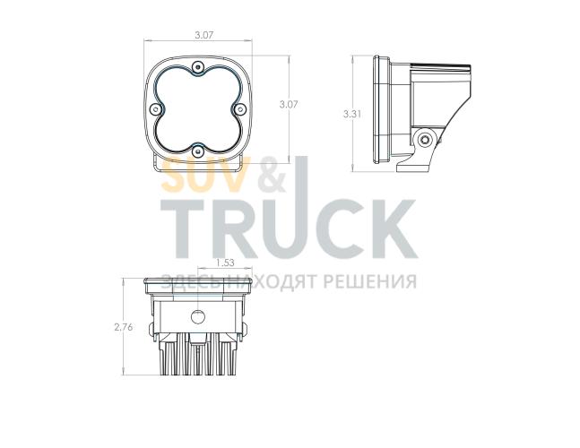 Светодиодная фара (Spot) серии Squadron Racer Edition