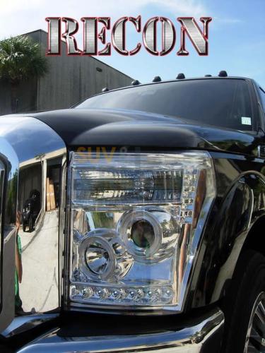 Ford Superduty 11-16 F250/F350/F450/F550 PROJECTOR HEADLIGHTS w/ CCFL HALOS & DRL - Clear / Chrome