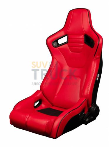 Спортивные сиденья анатомические серии Elite-R красные с черной отделкой