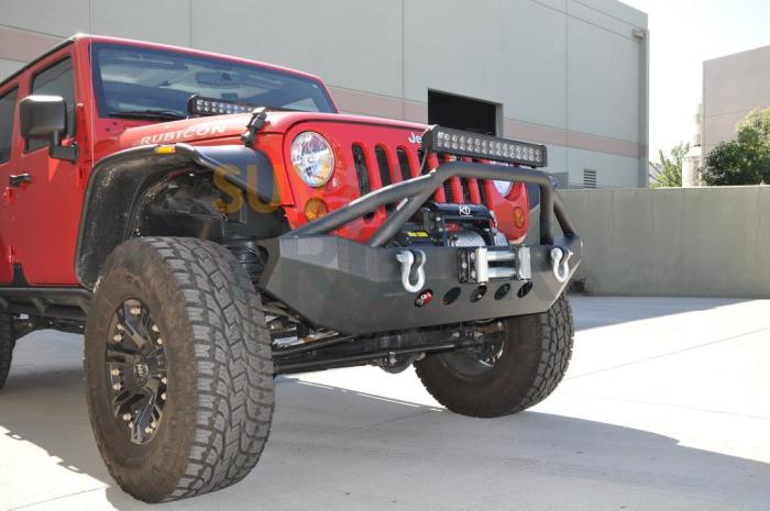 Steel Mid Front Bumper 06 07-14 Jeep Wranglers