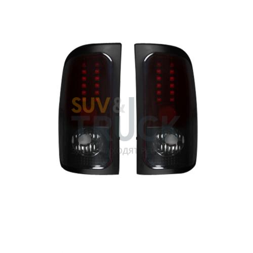 Dodge 94-01 RAM 1500 & 94-02 RAM 2500/3500 LED TAIL LIGHTS - Dark Red Smoked Lens