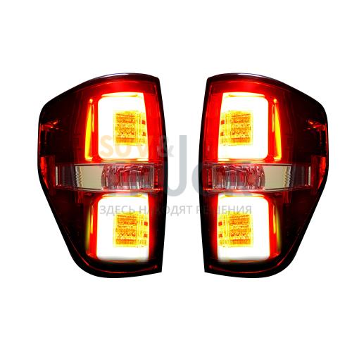 Ford F150 & RAPTOR 09-14 OLED TAIL LIGHTS - Dark Red Smoked Lens