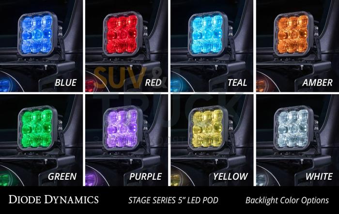 LED-балка SS5 Sport Universal 8 фар, янтарный водительский свет