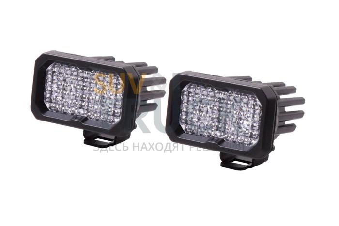 Комплект LED-фары SS2 Pro с янтарной подсветкой, рабочий свет