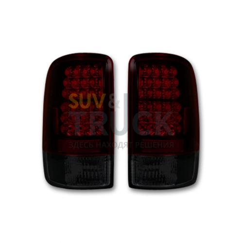 Chevy & GMC Tahoe, Yukon, Suburban, Denali 00-06 LED TAIL LIGHTS - Dark Red Smoked Lens