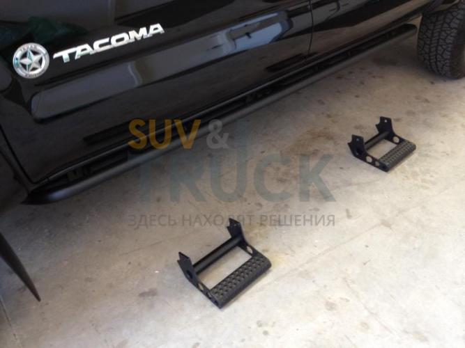 Защита порогов с возможность монтажа ступеней Toyota Tacoma Double Cab All Beds 05-15