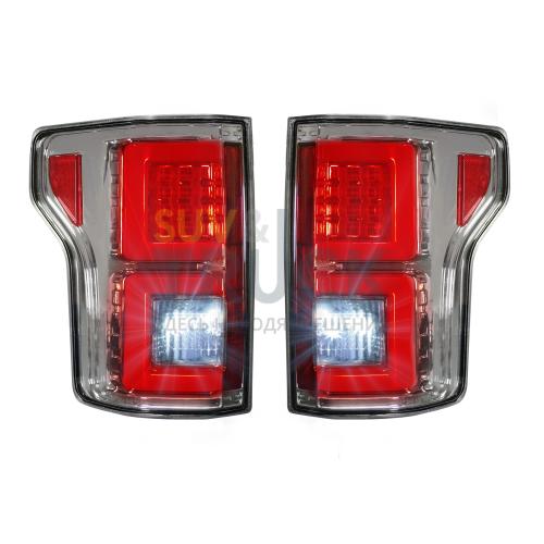 Ford F150 15-17 (Replaces OEM Halogen Style Tail Lights) LED TAIL LIGHTS - Clear Lens