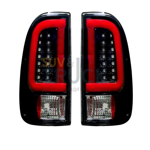 Ford Superduty F250HD/350/450/550 99-07 & F150 97-03 Straight aka "Style" Side OLED Tail Lights - Smoked Lens