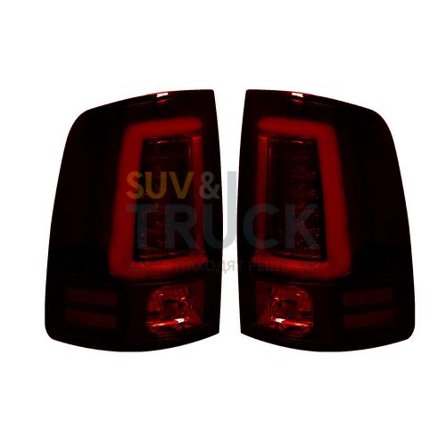 Dodge 13-17 RAM 1500/2500/3500 OLED TAIL LIGHTS (Replaces Factory OEM LED Tail Lights ONLY) - Dark Red Smoked Lens