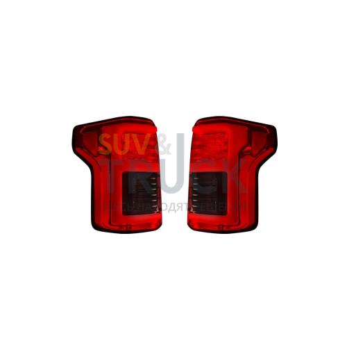 Ford F150 15-17 & RAPTOR 17-18 (Replaces OEM LED Style Tail Lights w Blind Spot Warning System) OLED TAIL LIGHTS - Red Lens